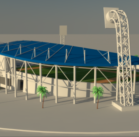 Futuristický 3D model stadionu Sphere