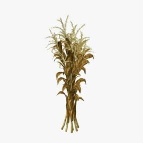 3д модель стеблей кукурузы