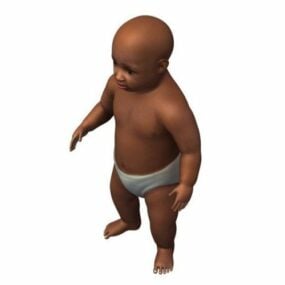 Standing Baby Character 3d model