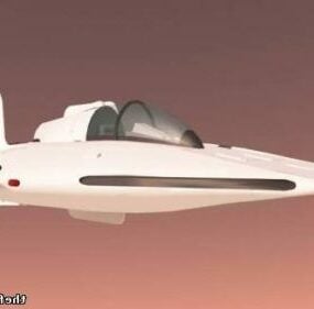 Modello 3d dell'astronave A-wing di Star Wars