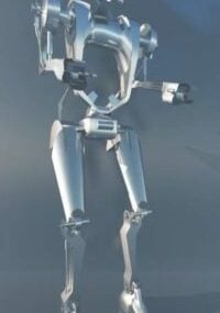 โมเดล 3 มิติของหุ่นยนต์ Star Wars Asp