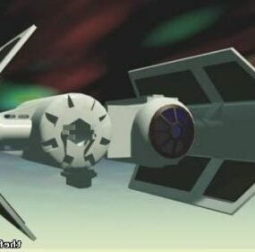 דגם תלת מימד של תחנת החלל של מלחמת הכוכבים Etieb