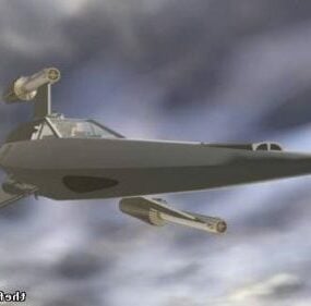 โมเดล 3 มิติยานอวกาศ T-wing ของ Star Wars