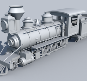3D-Modell einer Vintage-Dampfmaschine