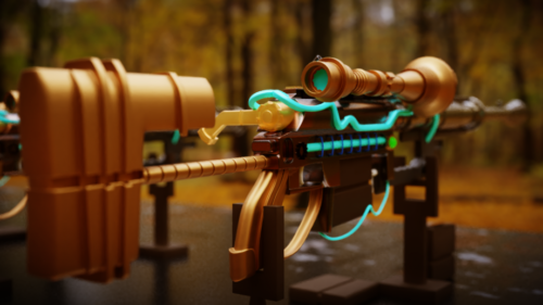 Pistola Steampunk de ciencia ficción