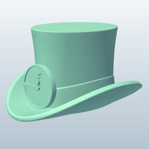Lowpoly Sombrero de copa Steampunk