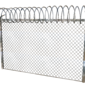 Steel Fence Design 3d model