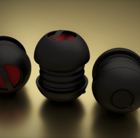 Altavoces para auriculares estéreo modelo 3d