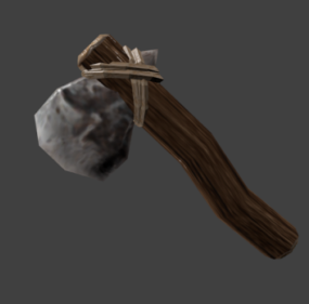 Old Stone Axe 3d model