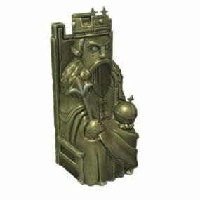Stone Chess Chinese Style 3d model