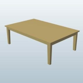 שולחן קפה עם רגל ישרה דגם תלת מימד