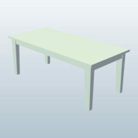 Modelo 3d de móveis para mesa de centro com perna reta