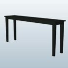 Wooden Straight Leg Console Table