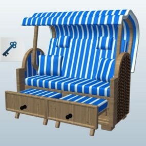 3д модель мебели для сидения Strandkorb
