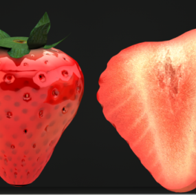 Red Strawberry 3d model