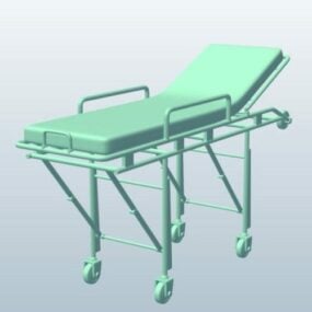 Hospital Stretcher Rolling Bed 3D-malli