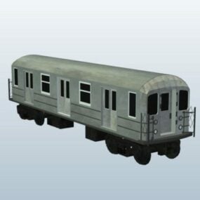 قطار مترو الانفاق القديم نموذج 3D