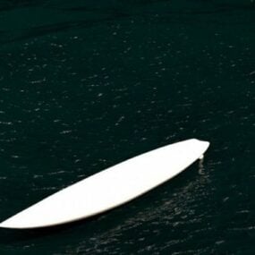 White Surfboard 3d model