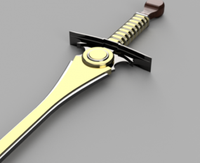 Gouden zwaard 3D-model