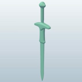 Thin Straight Sword 3d-modell