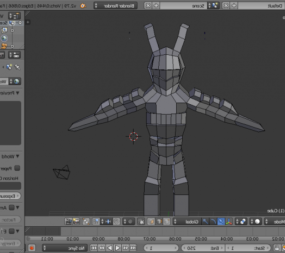 Swordman Robot Character 3d model