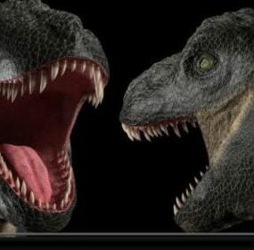 דגם תלת מימד ריאליסטי של דינוזאור T-rex