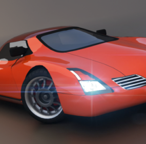 Гладка 3d-модель мультяшного автомобіля