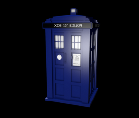 Modello 3d della stazione Tardis Doctor Who