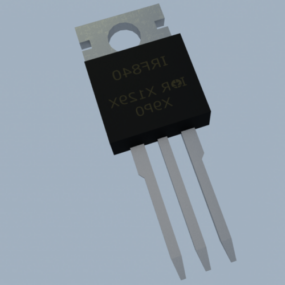 Modelo 3d de transistor elétrico