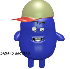 Treo Cartoon Character 3d model