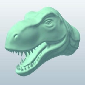 Trex Dinosaur Head Utskrivbar 3d-modell