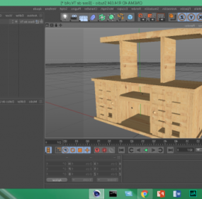 Tv Stand Wooden 3d model