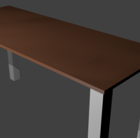 Mẫu bàn gỗ chữ nhật văn phòng 3d