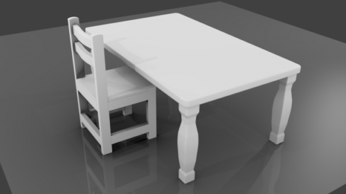 Tisch mit Stuhl Antik