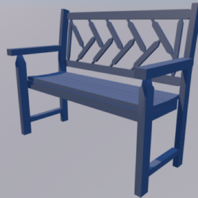 金属花园长凳3d模型