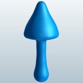 Tall Mushroom Lowpoly Plant 3d model