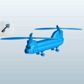 Helicóptero de rotor tándem modelo 3d