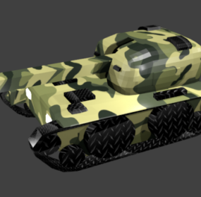 Czołg wojskowy z opancerzonym modelem 3D