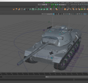 ドイツ戦車ヒョウ Rigged 3dモデル