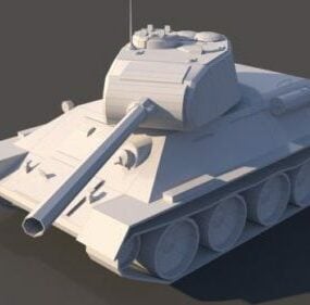 טנק רוסי T34-85 דגם תלת מימד