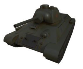 Tanque ruso T-34 modelo 3d