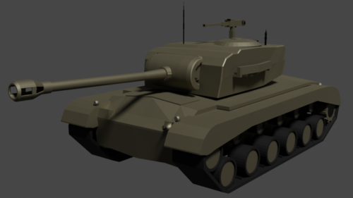 Russische tank Lowpoly