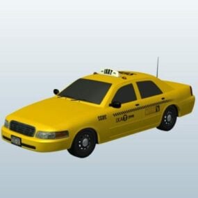 노란색 뉴욕 택시 자동차 3d 모델