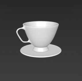 सफेद चाय कप 3डी मॉडल