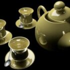 Conjunto de bule de chá em cerâmica
