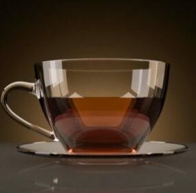 Скляна чашка для чаю 3d модель