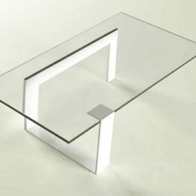 Glass Tea Table Modern Legs 3d model