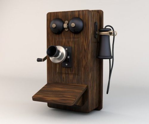 Starý Vintage Dřevo Telefon