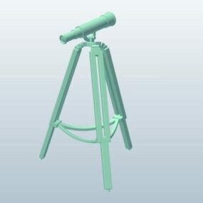 Teleskop auf Stativ 3D-Modell
