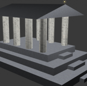 3д модель храма в греческом стиле